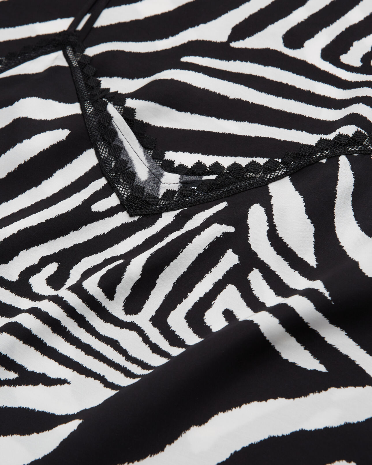 The Kooples MUJER BLACK WHITE vestido largo estampado