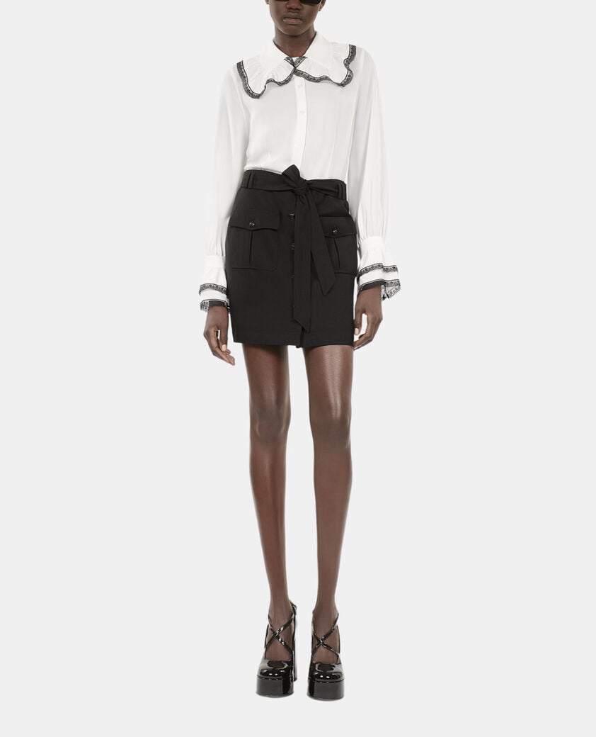 The Kooples DAMEN BLACK kurzer schwarzer rock