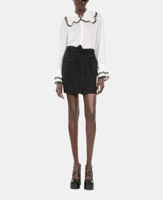 The Kooples FEMME BLACK jupe courte noire