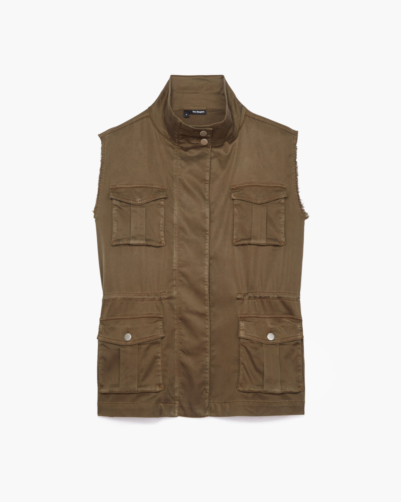 The Kooples DAMEN KAKI ärmellose jacke