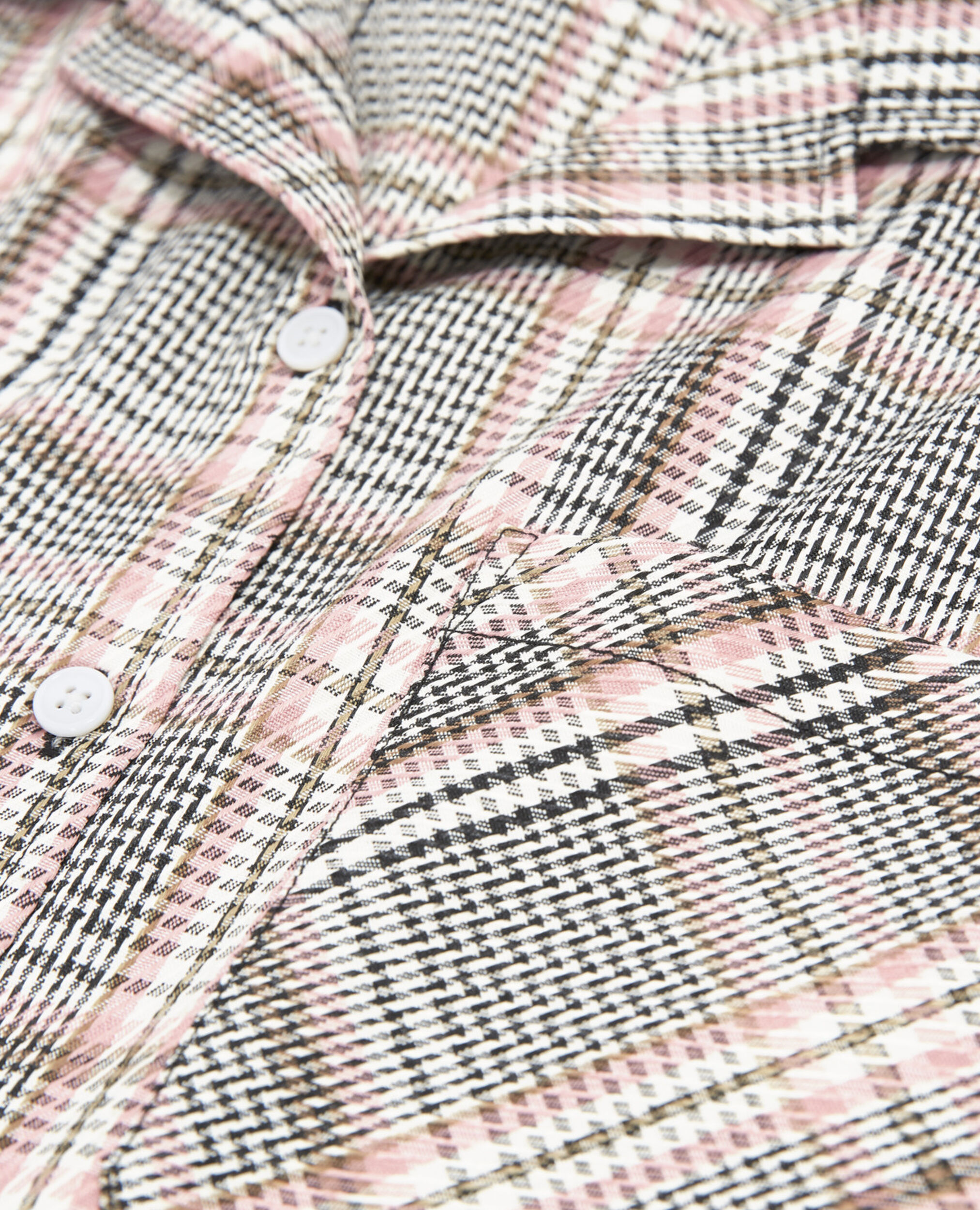 Rosa-schwarz kariertes Oversize-Damenhemd, PINK, hi-res image number null