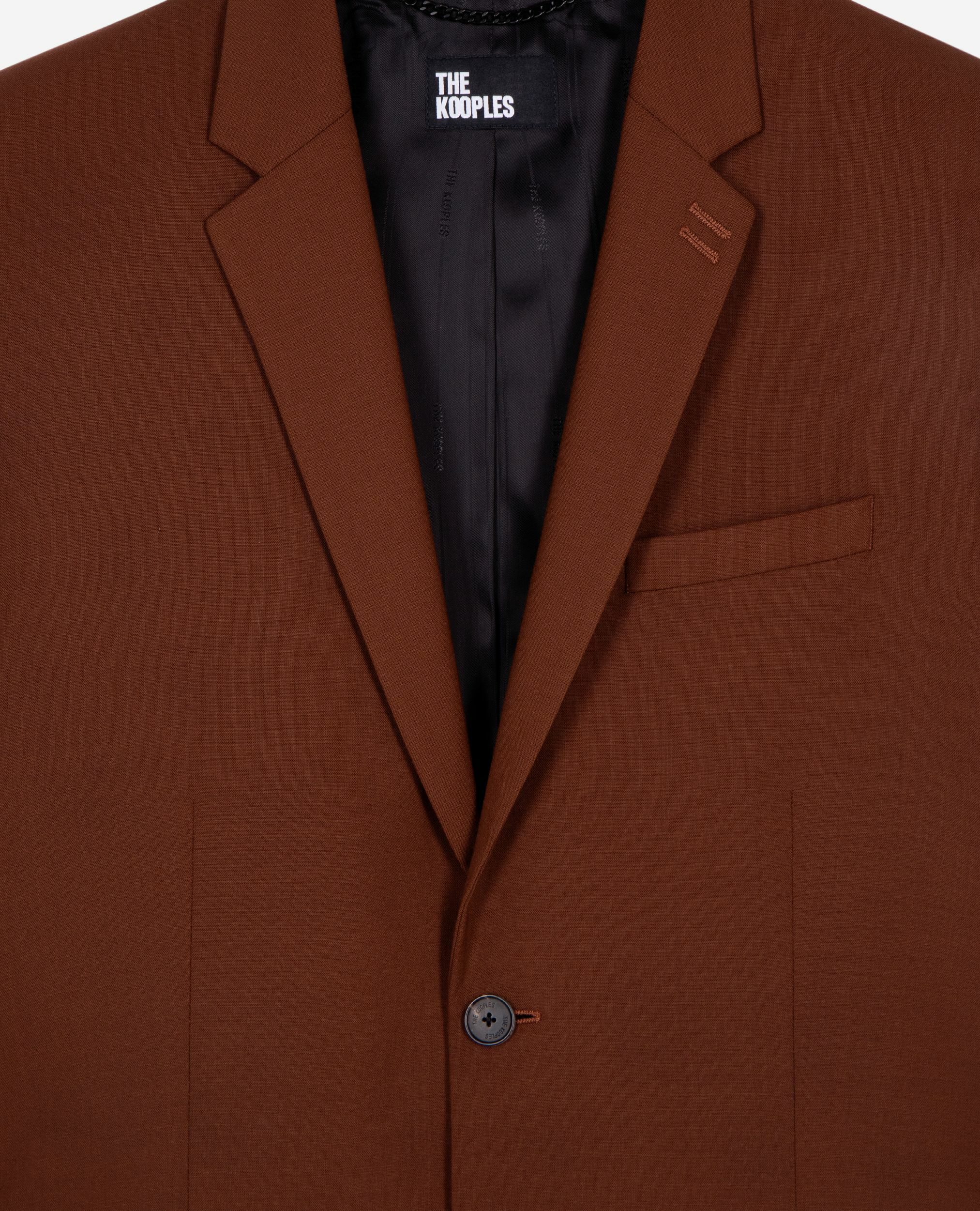 Brown suit jacket, ROUILLE, hi-res image number null