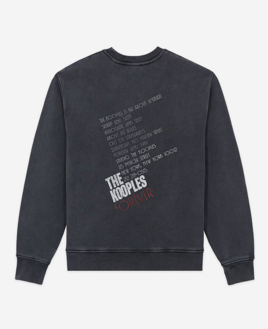 sweatshirt sérigraphié tigre noir