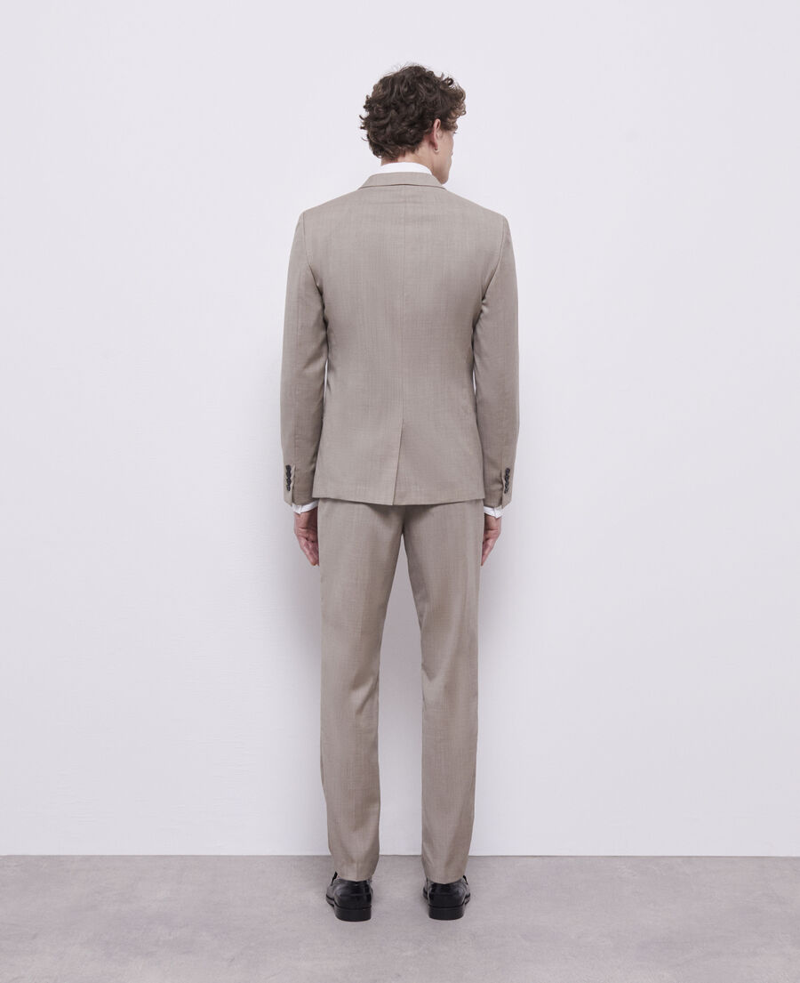 beige wool suit jacket