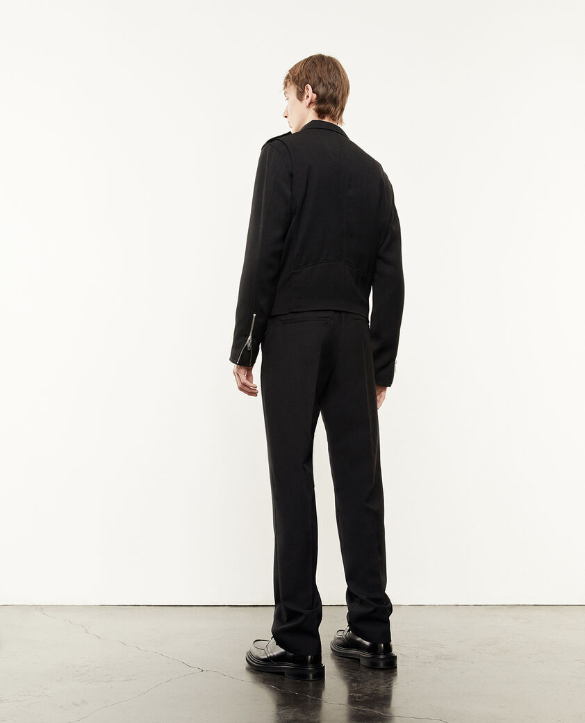 The Kooples HOMME BLACK blouson noir détails zippés