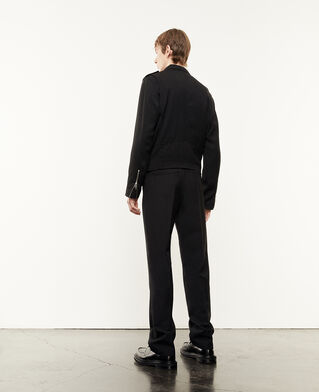 The Kooples HOMME BLACK blouson noir détails zippés