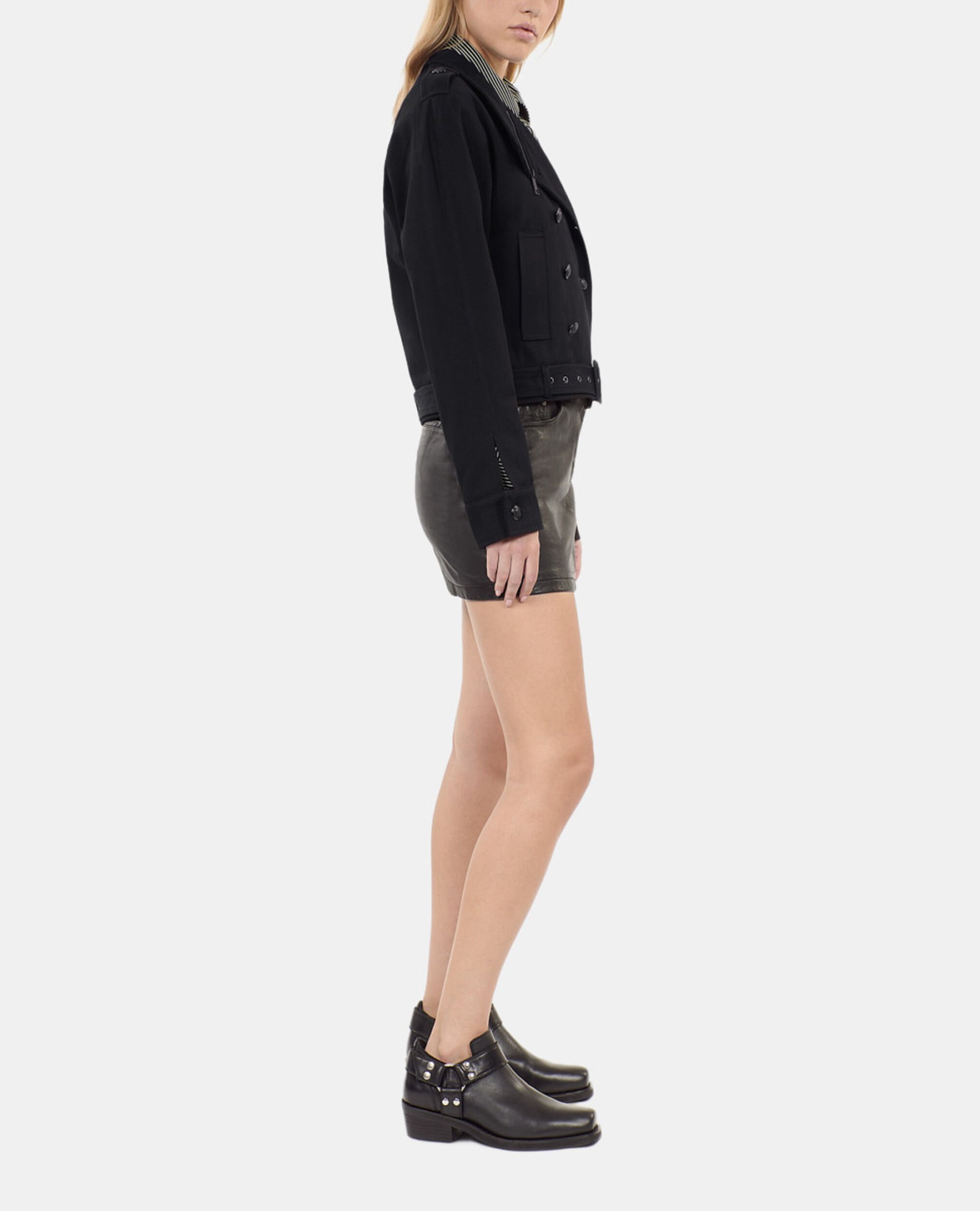 Blouson style trench noir, BLACK, hi-res image number null