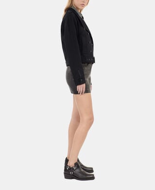 The Kooples FEMME BLACK blouson style trench noir