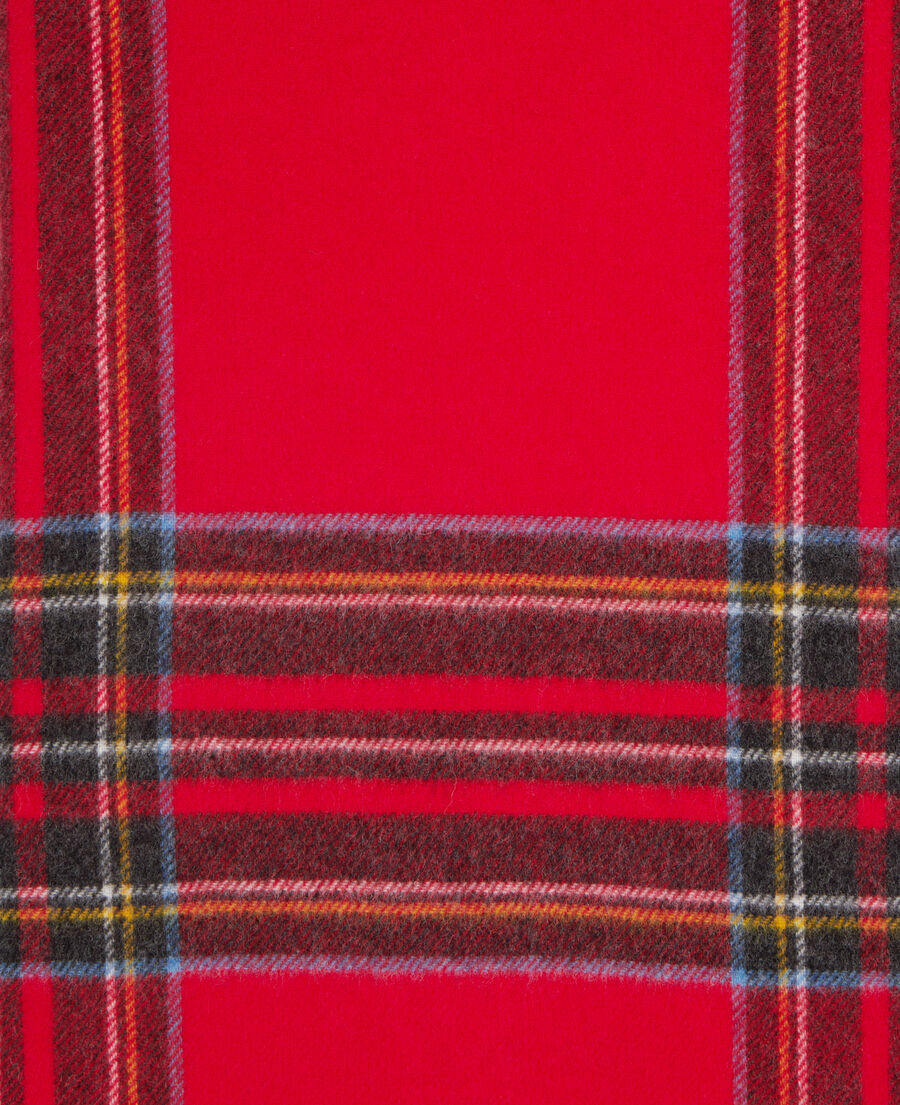 The Kooples M RED checked wool scarf