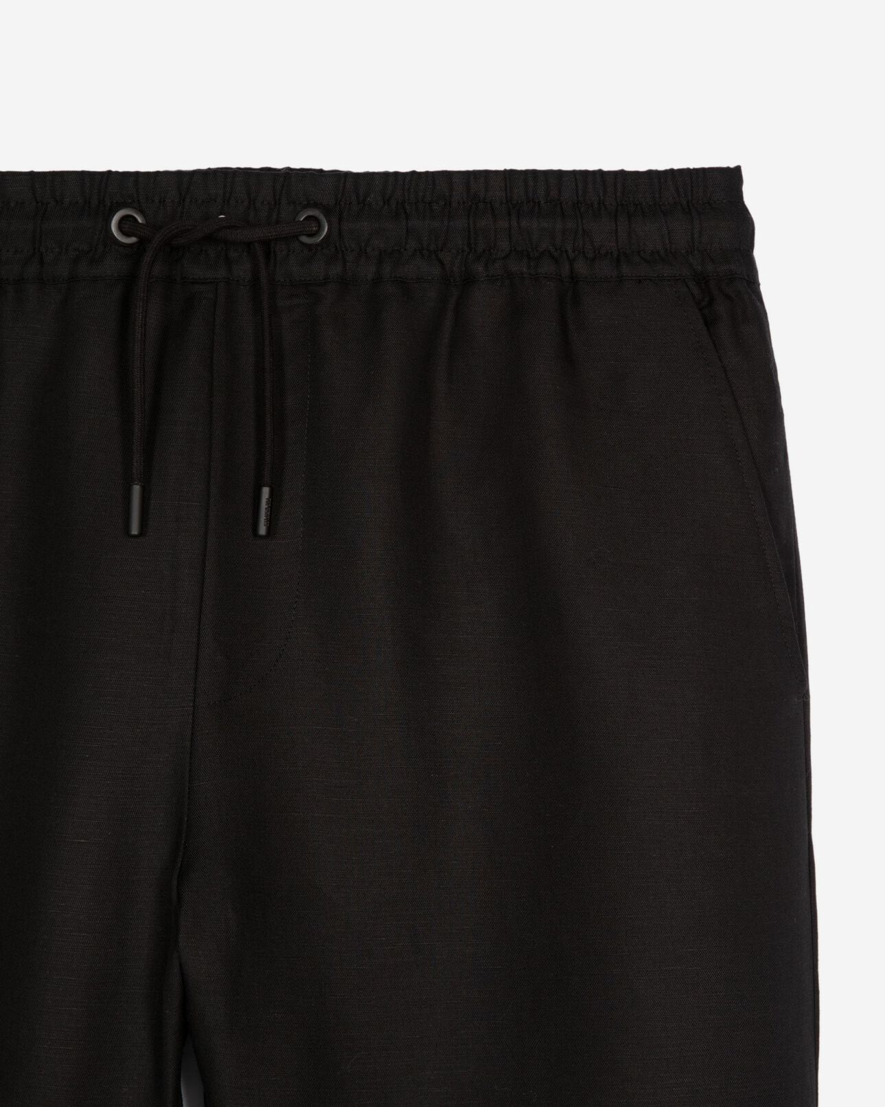 The Kooples HOMME BLACK pantalon taille élastiquée noir