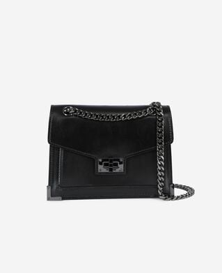 The Kooples WOMEN BLACK emily small bag in smooth black leather