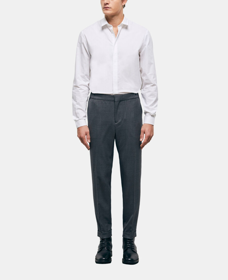 gray wool suit pants