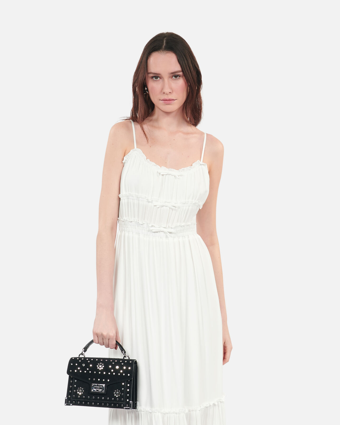 The Kooples WOMEN WHITE long white dress with bows