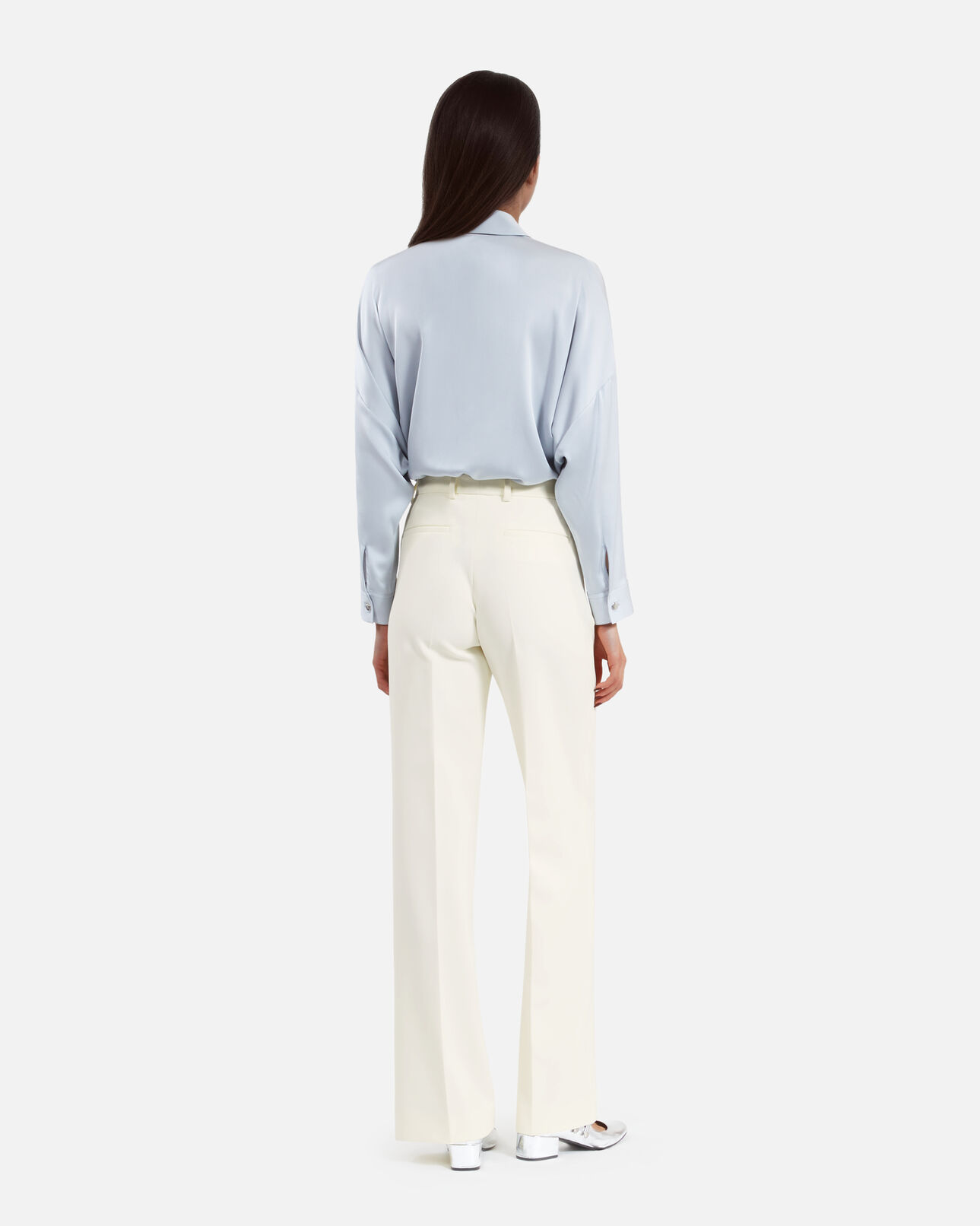 The Kooples WOMEN ECRU ecru crepe suit trousers straight cut