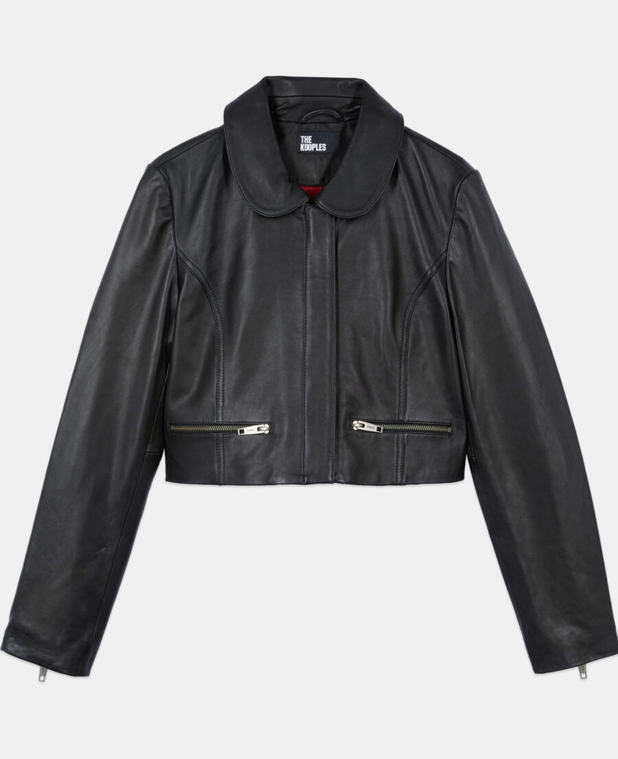 The Kooples DAMEN BLACK schwarze lederjacke