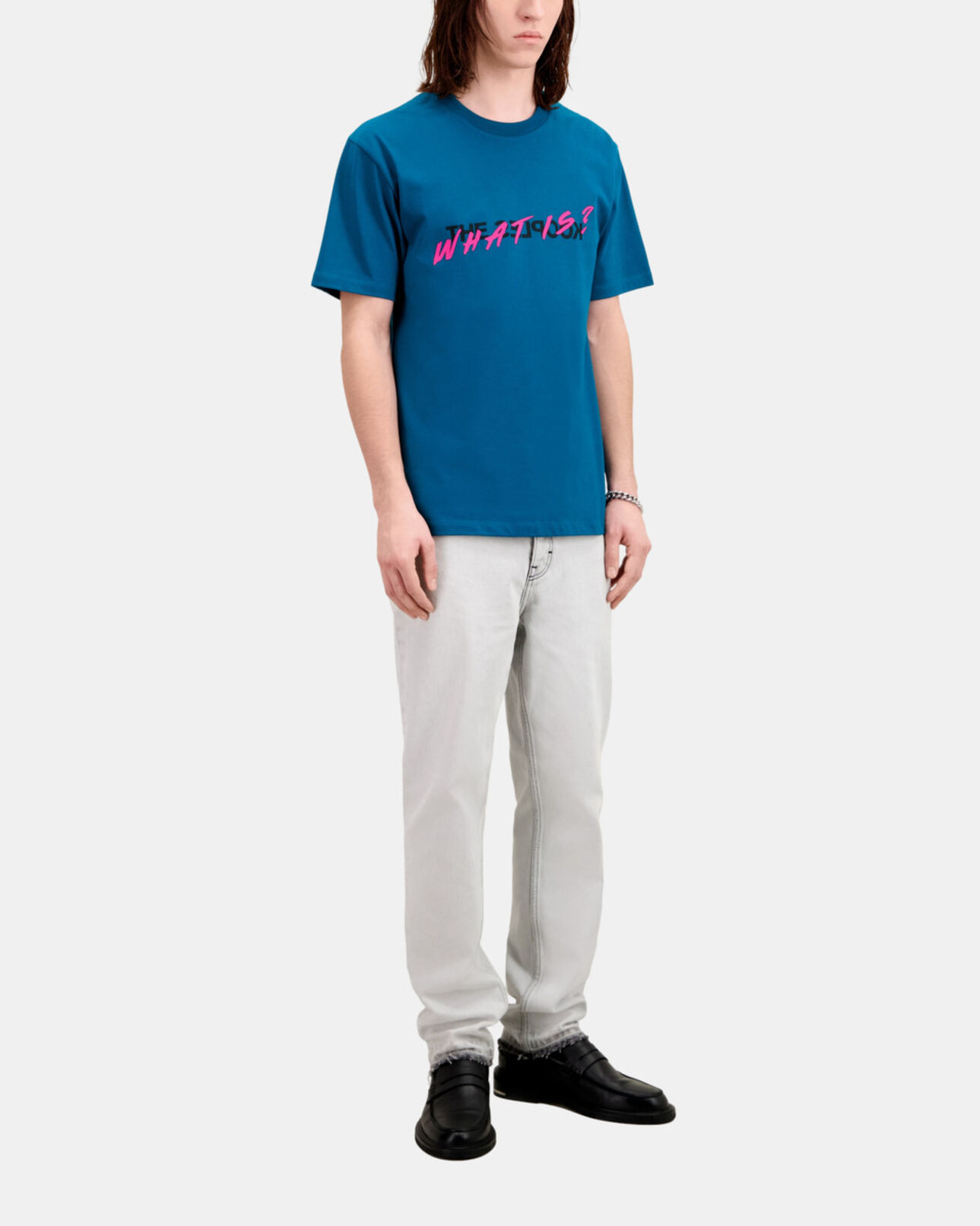 The Kooples MEN MEDIUM BLUE men's blue what is t-shirt
