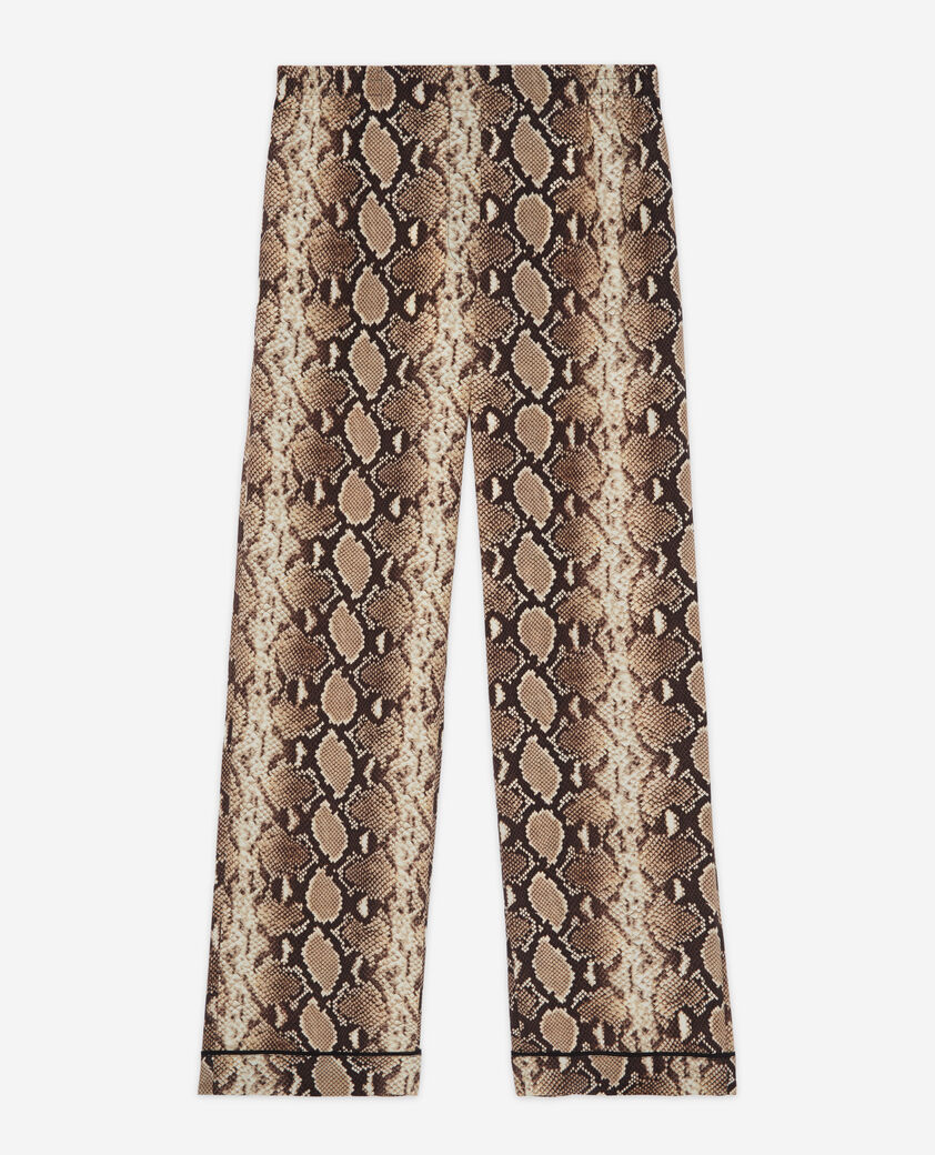 The Kooples WOMEN BEIGE snakeskin print pants