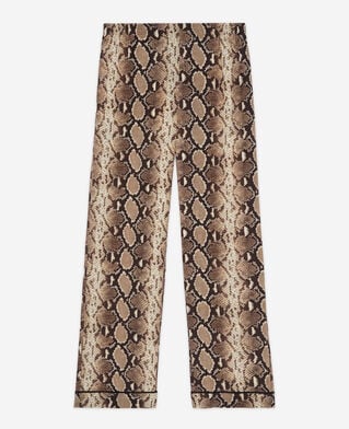 The Kooples WOMEN BEIGE snakeskin print pants