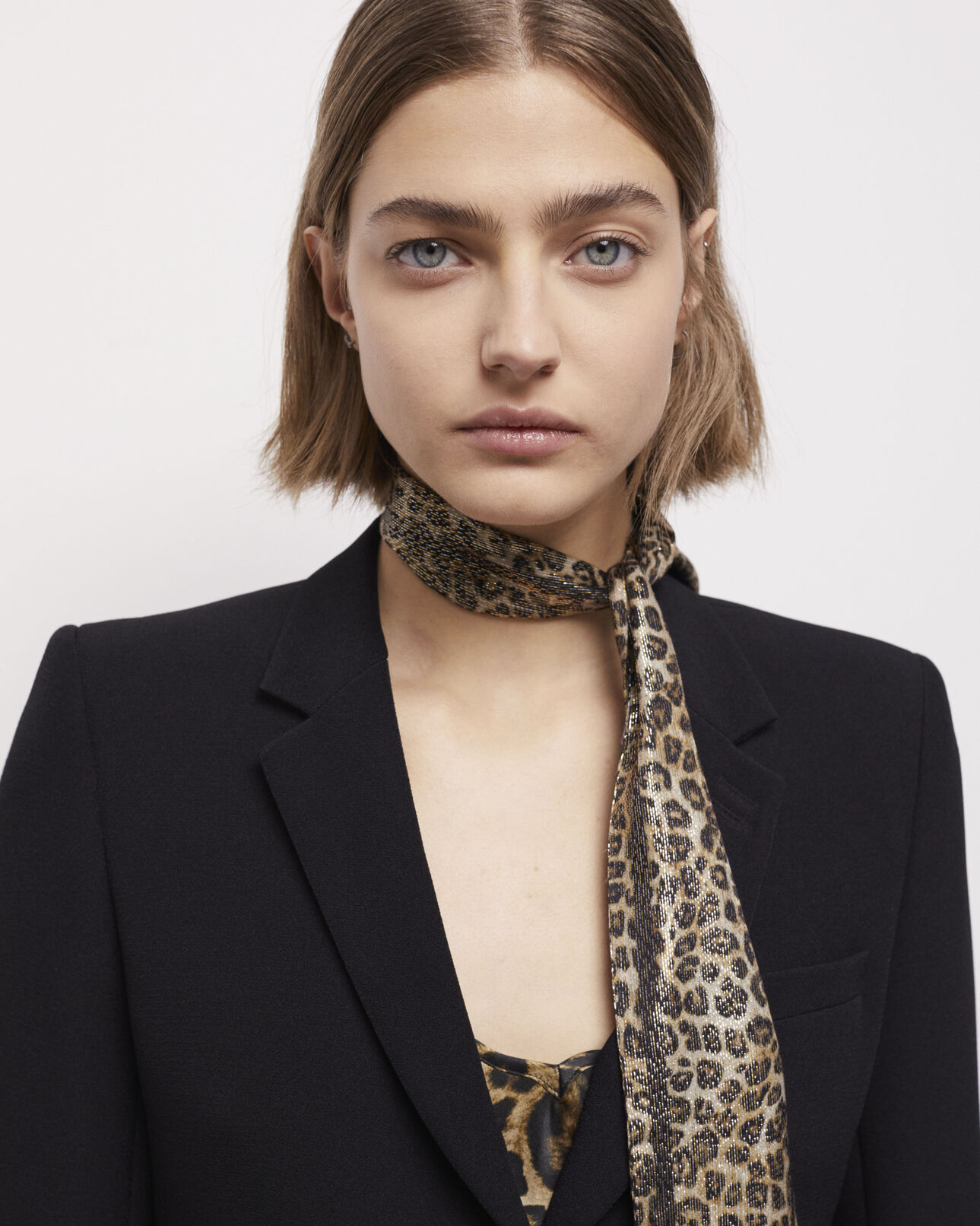 The Kooples MIXED LEOPARD leopard-print scarf
