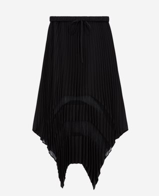The Kooples WOMEN BLACK long black pleated skirt