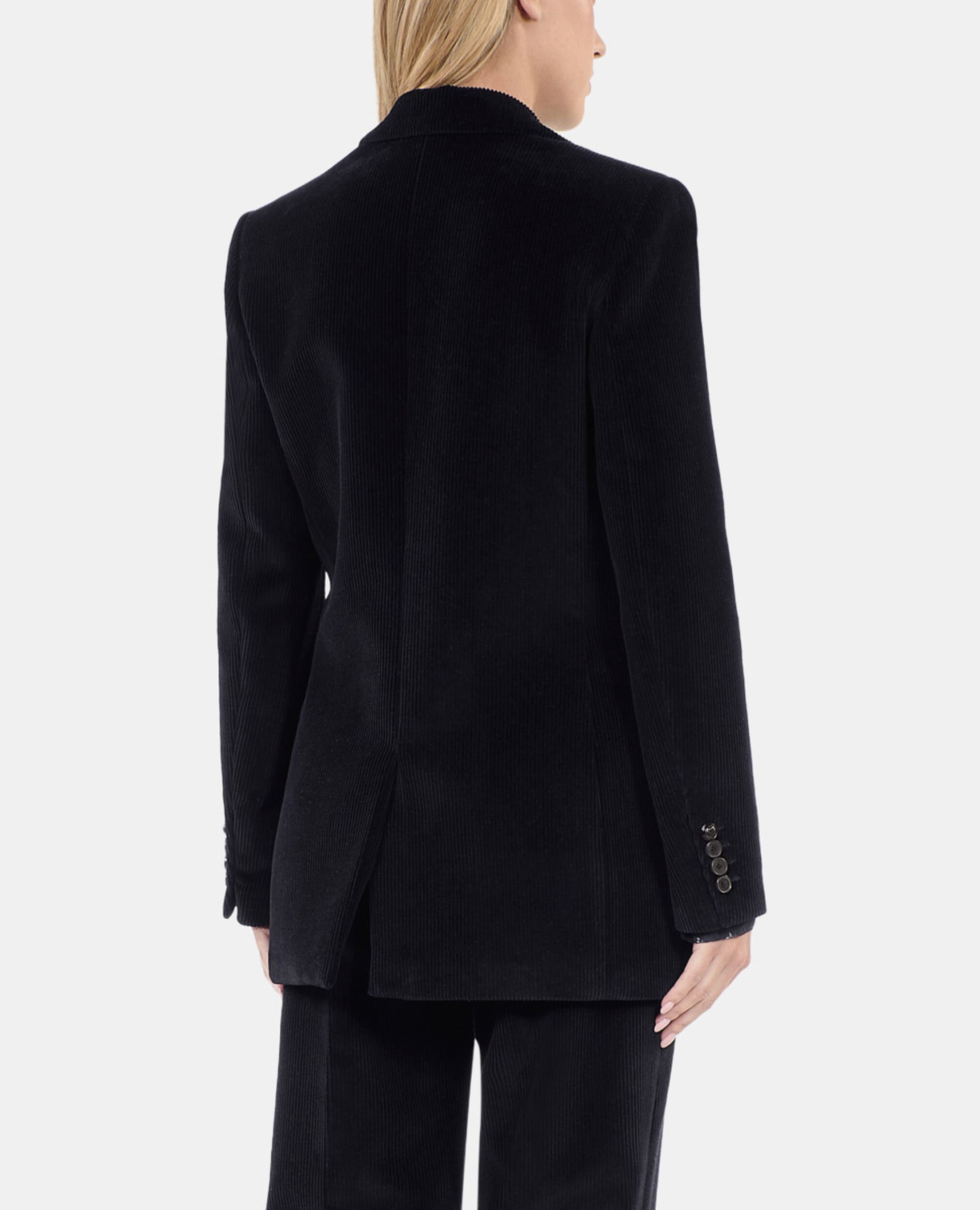 Black corduroy suit jacket, BLACK, hi-res image number null