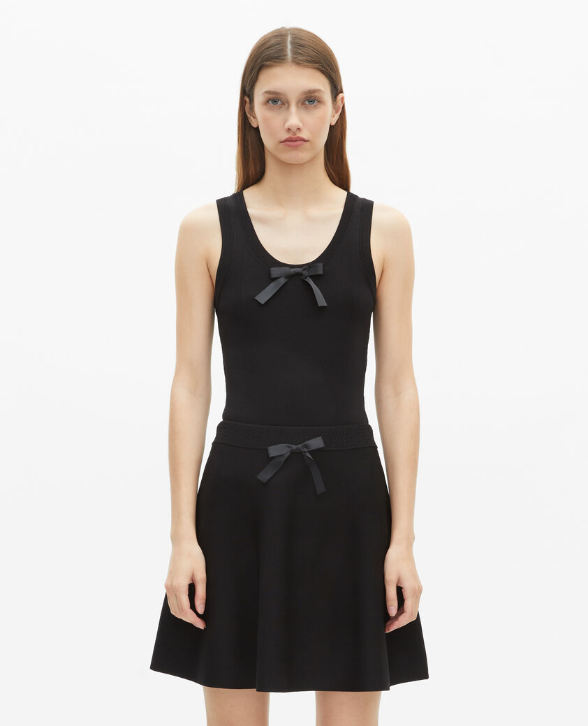 The Kooples FEMME BLACK jupe courte en maille noire