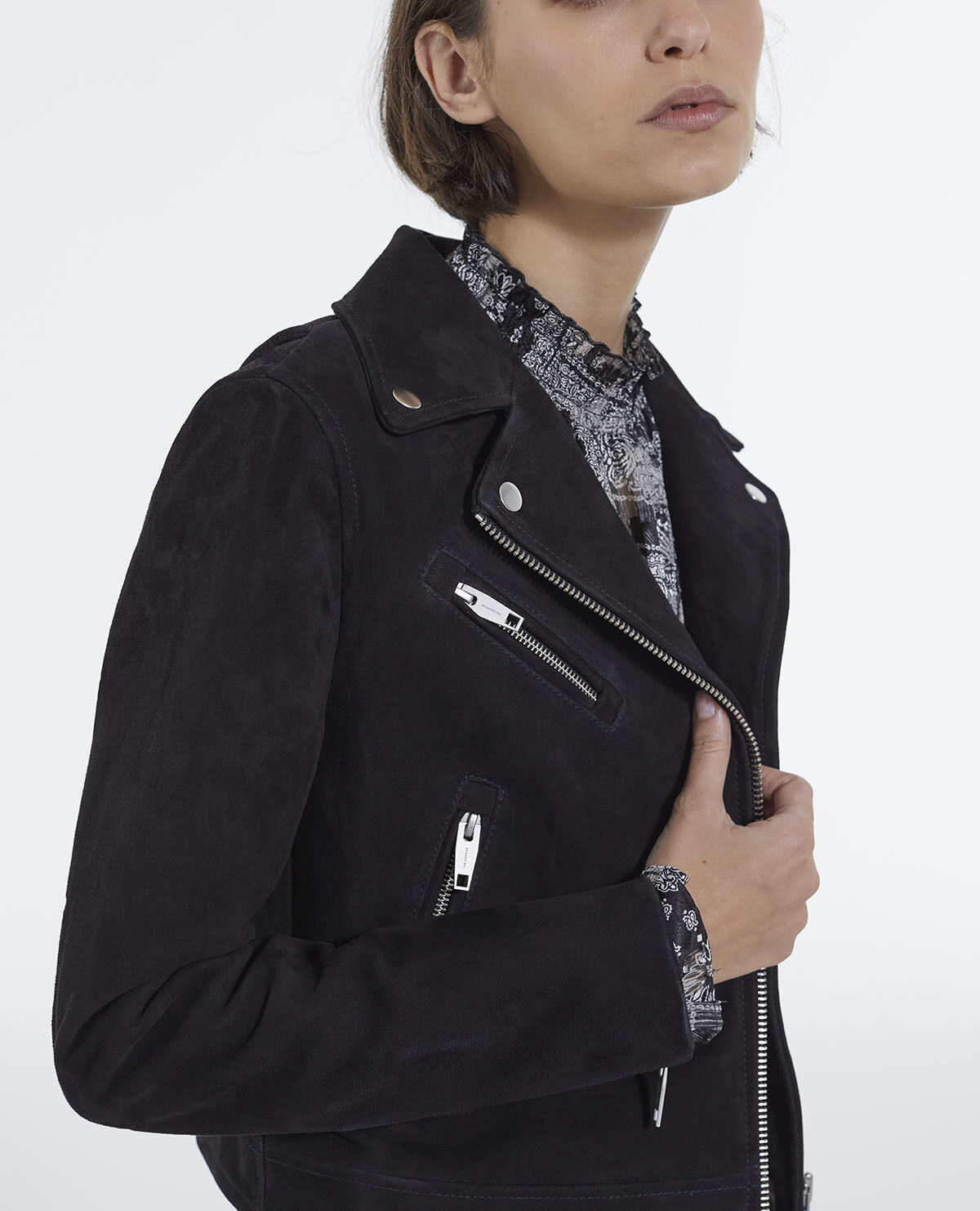 Kooples leather jacket womens sale