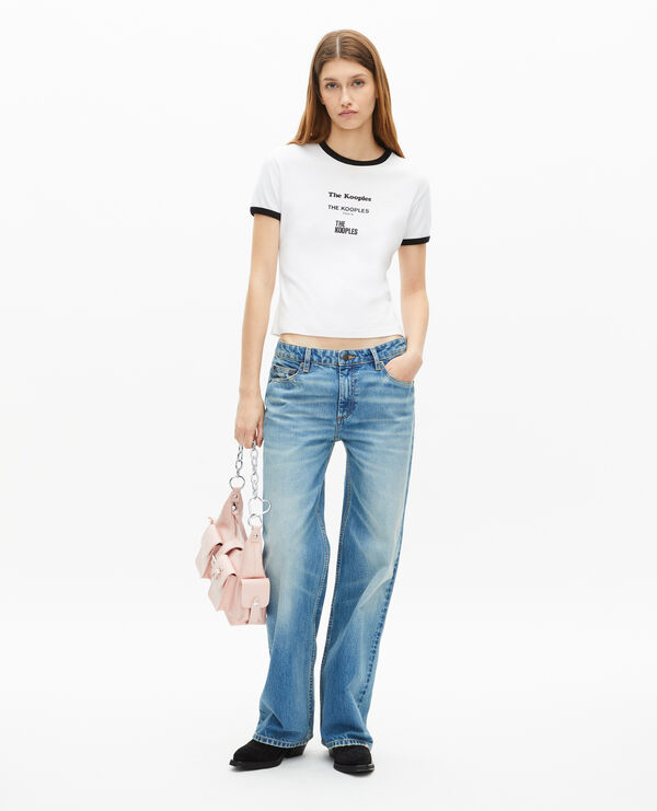 The Kooples WOMEN WHITE white locations serigraphy t-shirt