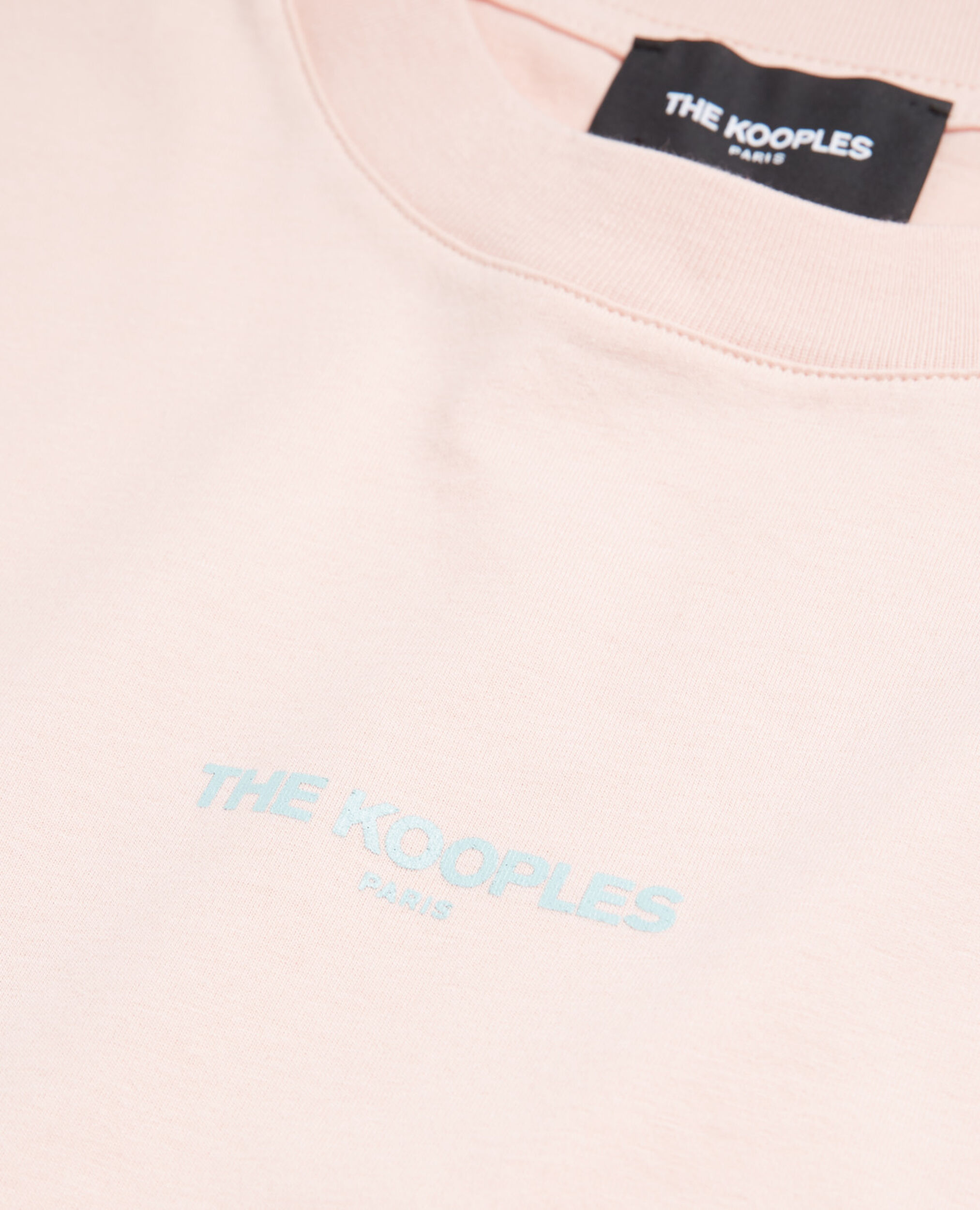 Camiseta algodón rosa manga corta logotipo, PINK, hi-res image number null