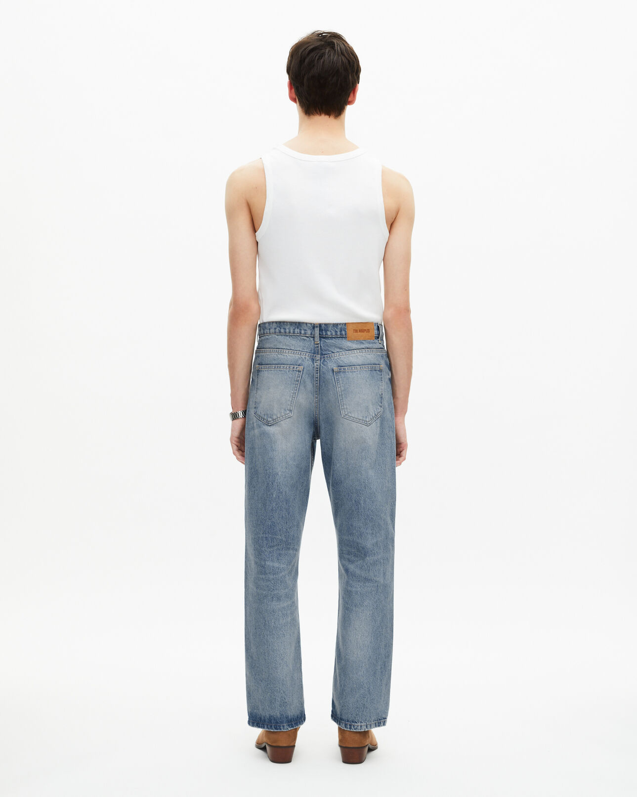 The Kooples MEN BABY BLUE straight-cut blue jeans