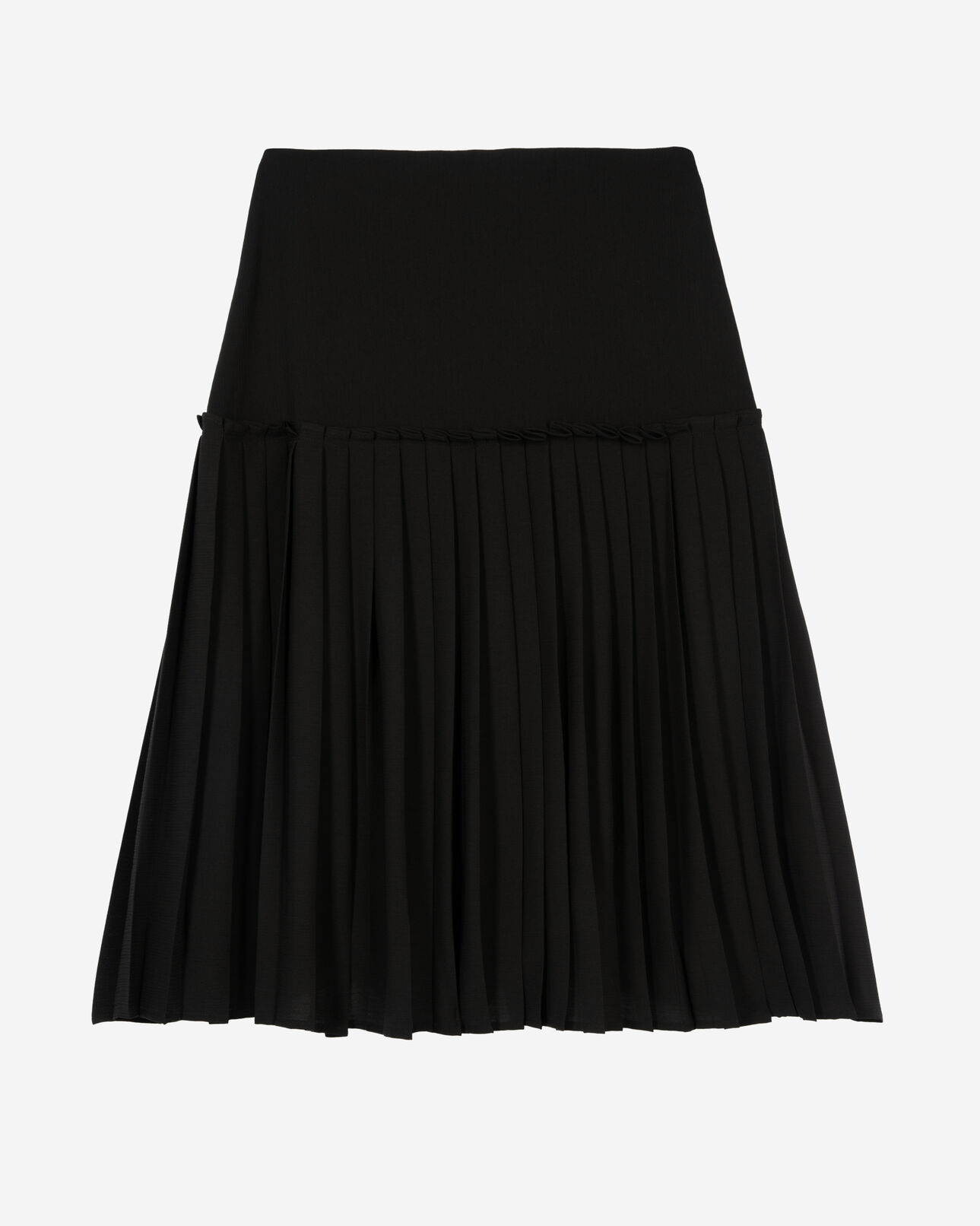 The Kooples DAMEN BLACK midi-faltenrock schwarz