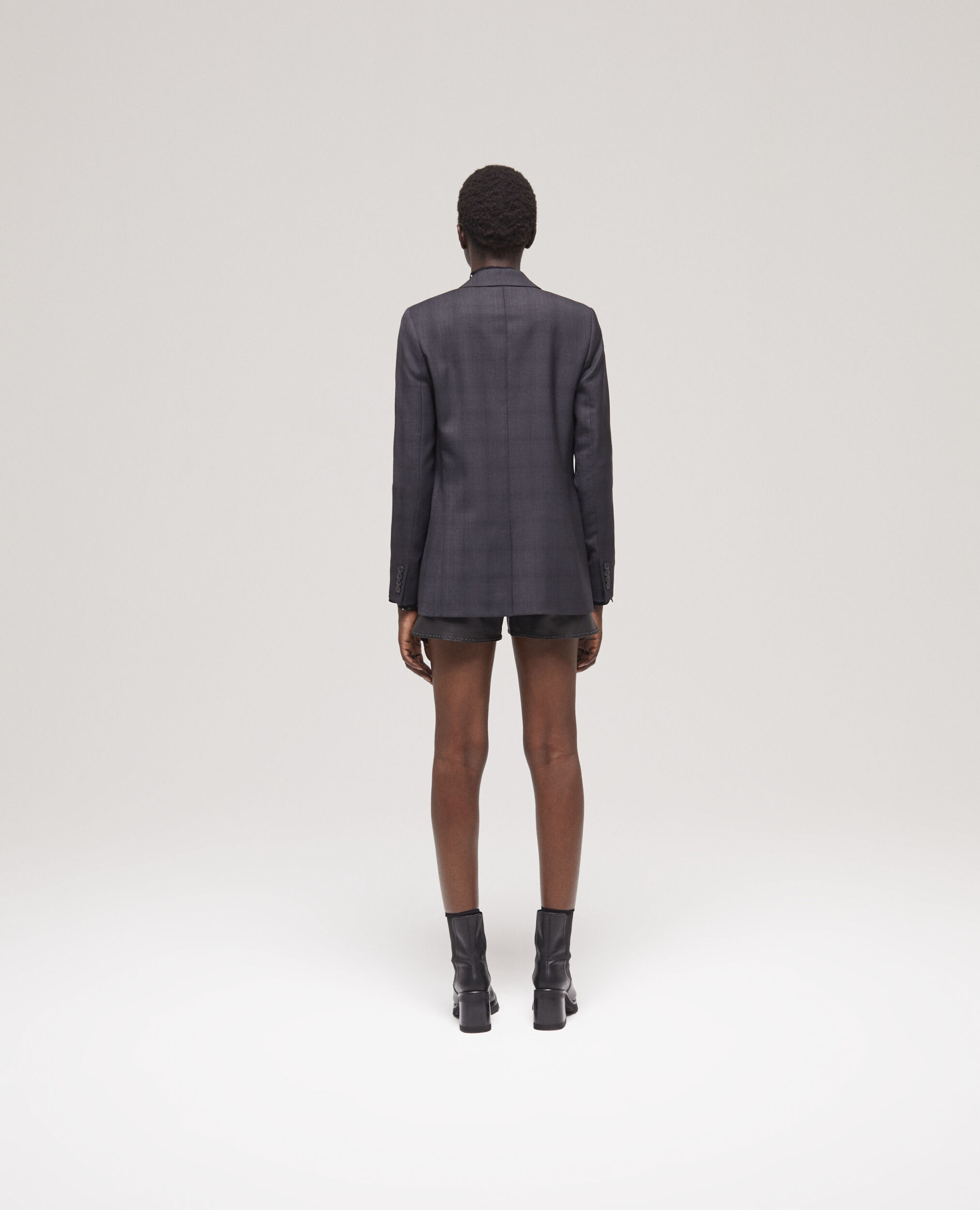 Check suit jacket, BLACK, hi-res image number null