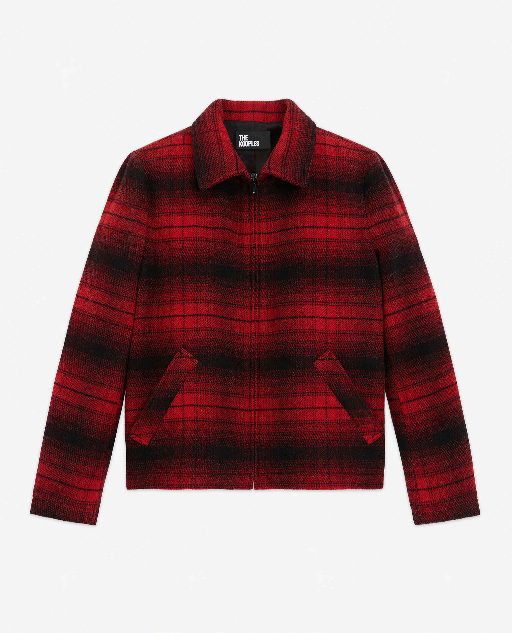 Wool jacket with check motif, RED / BLACK, hi-res image number null