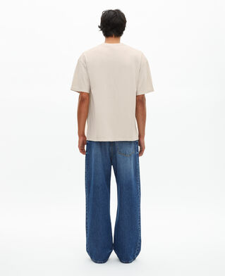 The Kooples MEN LIGHT GREY t-shirt with grey screen print