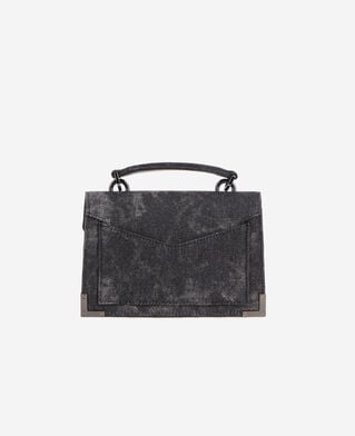 The Kooples WOMEN BLACK WASHED emily new nano black denim bag with rivets