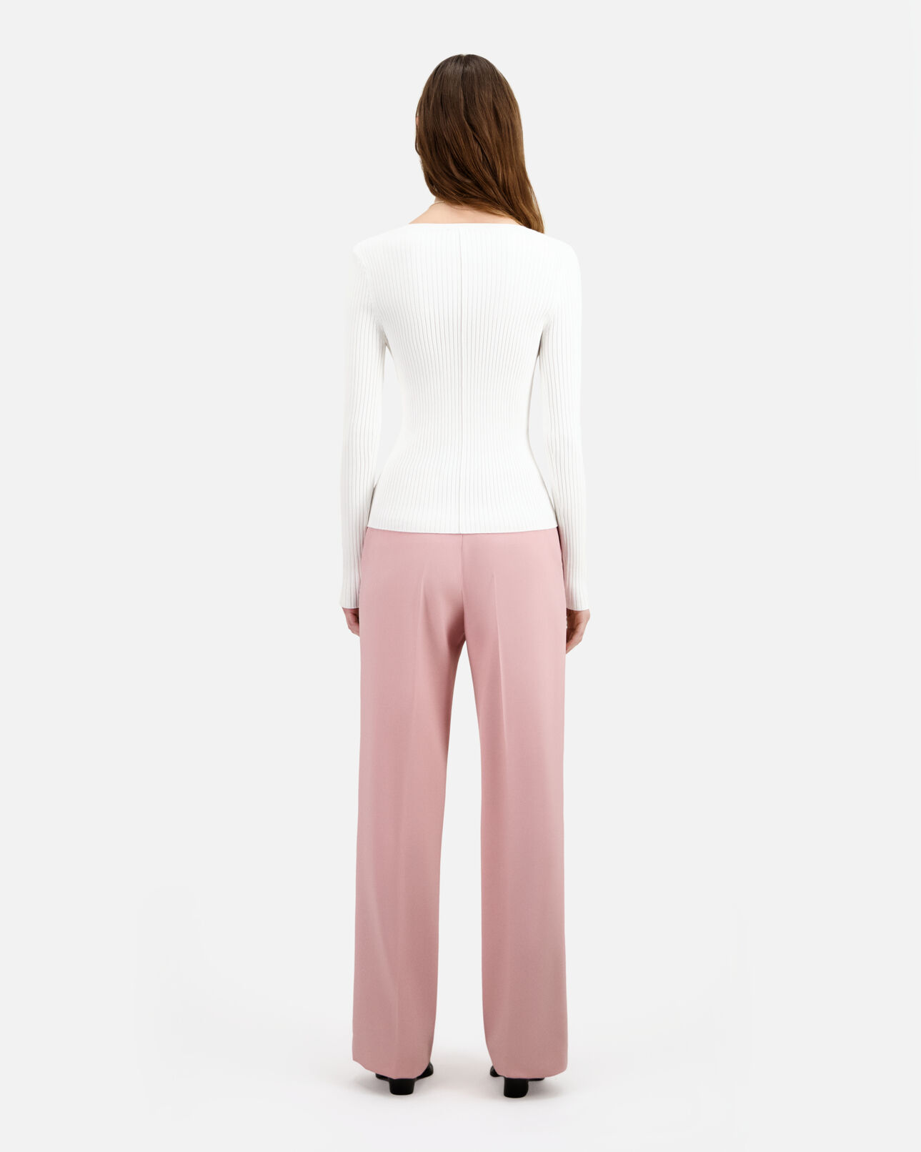 The Kooples WOMEN ECRU ecru ribbed knit sweater