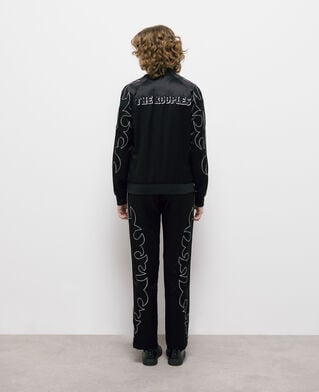 The Kooples WOMEN BLACK black teddy jacket with western-style embroidery