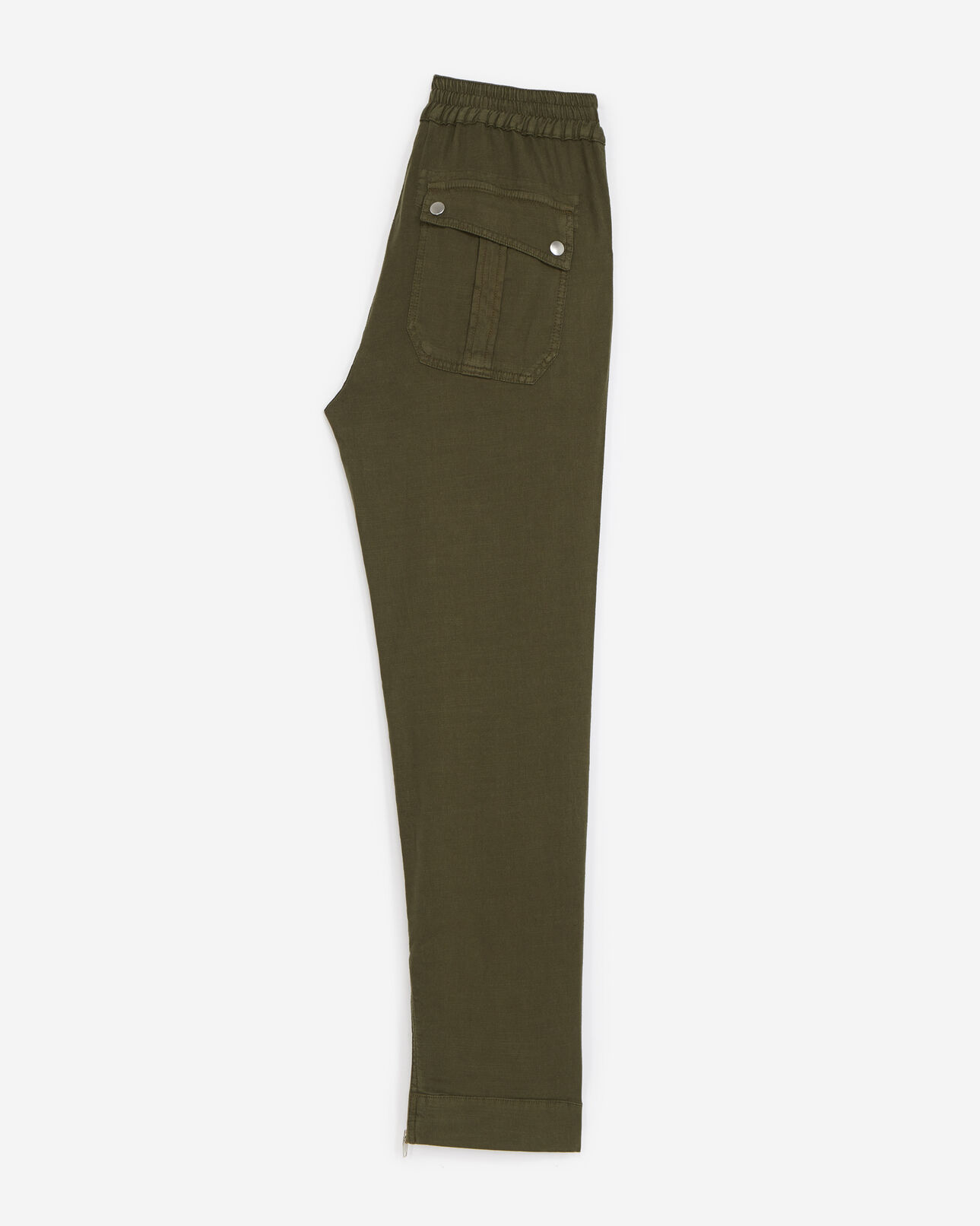 The Kooples WOMEN KAKI high-waisted khaki pants in linen