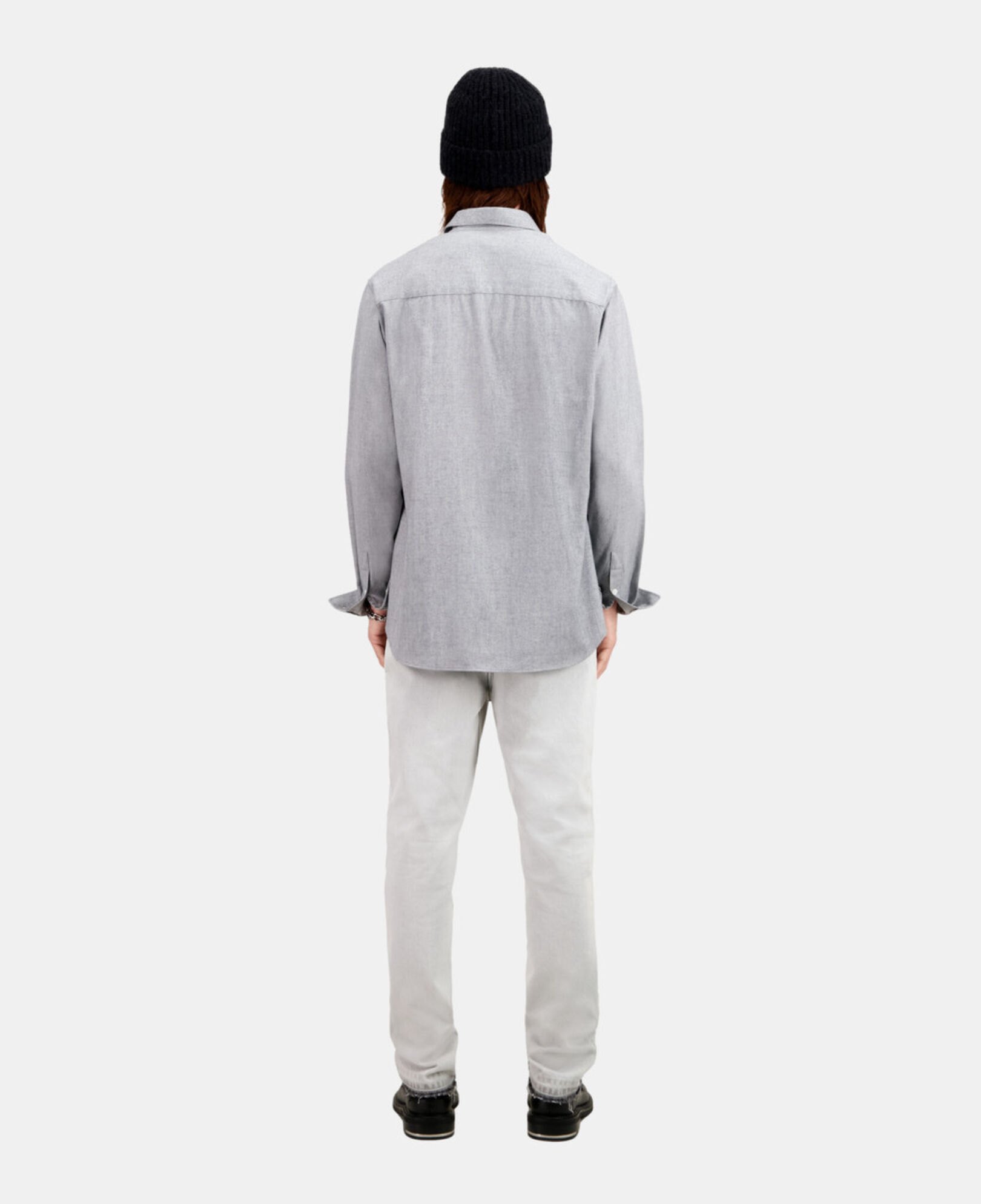 The Kooples HERREN GREY graues oxford-hemd