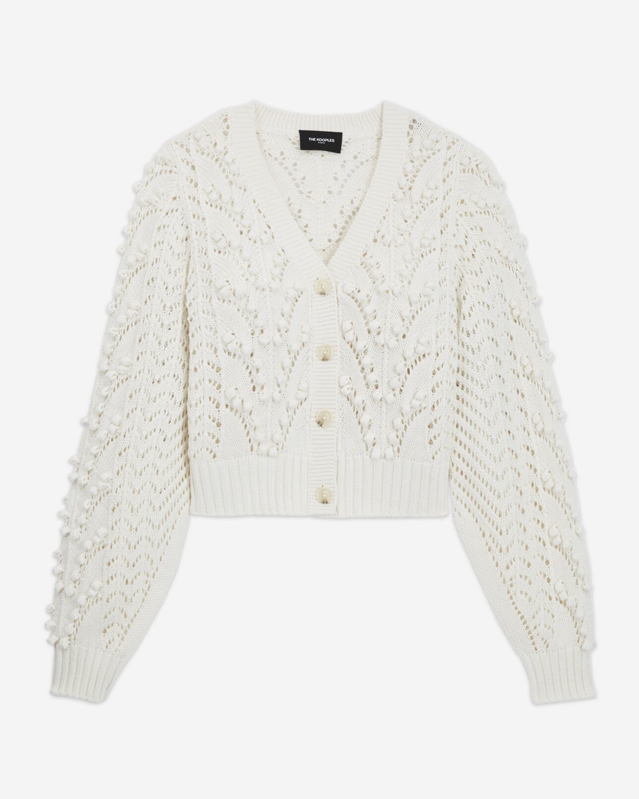 The Kooples WOMEN ECRU open knit cardigan