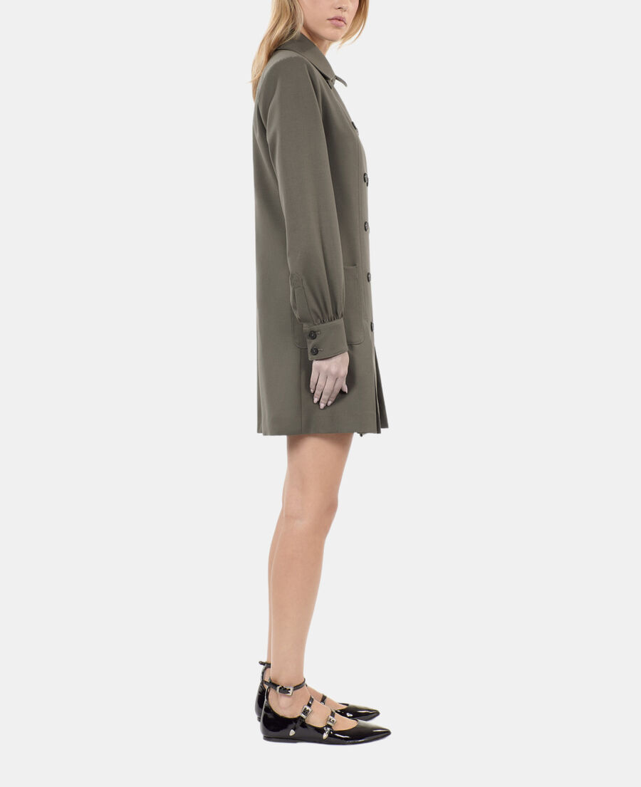The Kooples WOMEN KAKI khaki short tailored dress