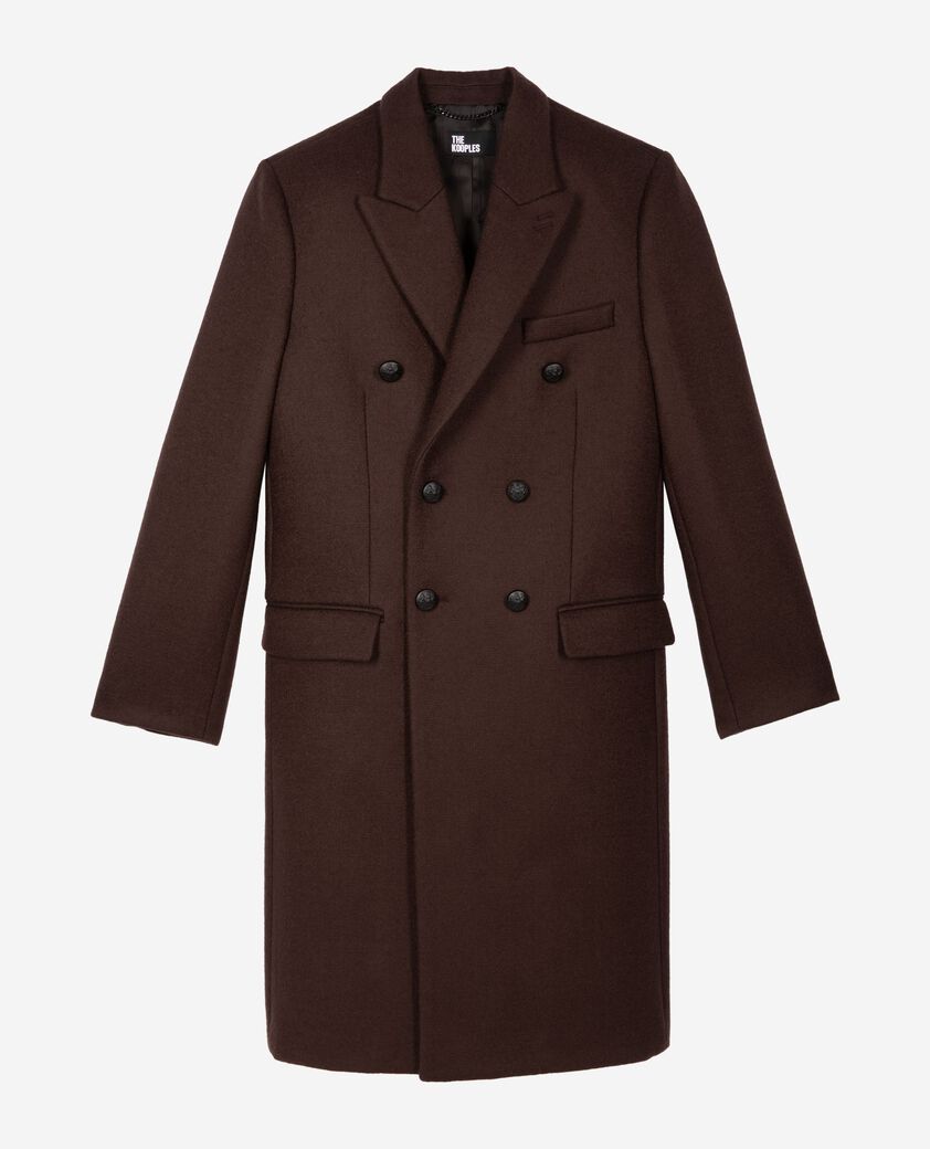 The Kooples MEN CHOCOLATE long brown coat