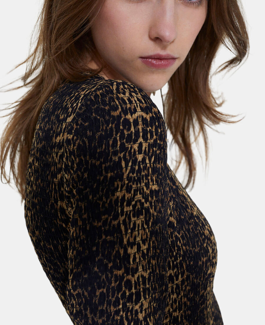 robe courte léopard