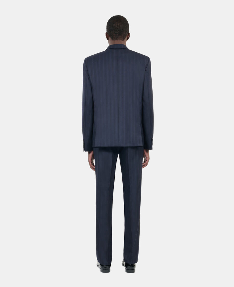 The Kooples HOMME NAVY veste de costume à rayures bleues