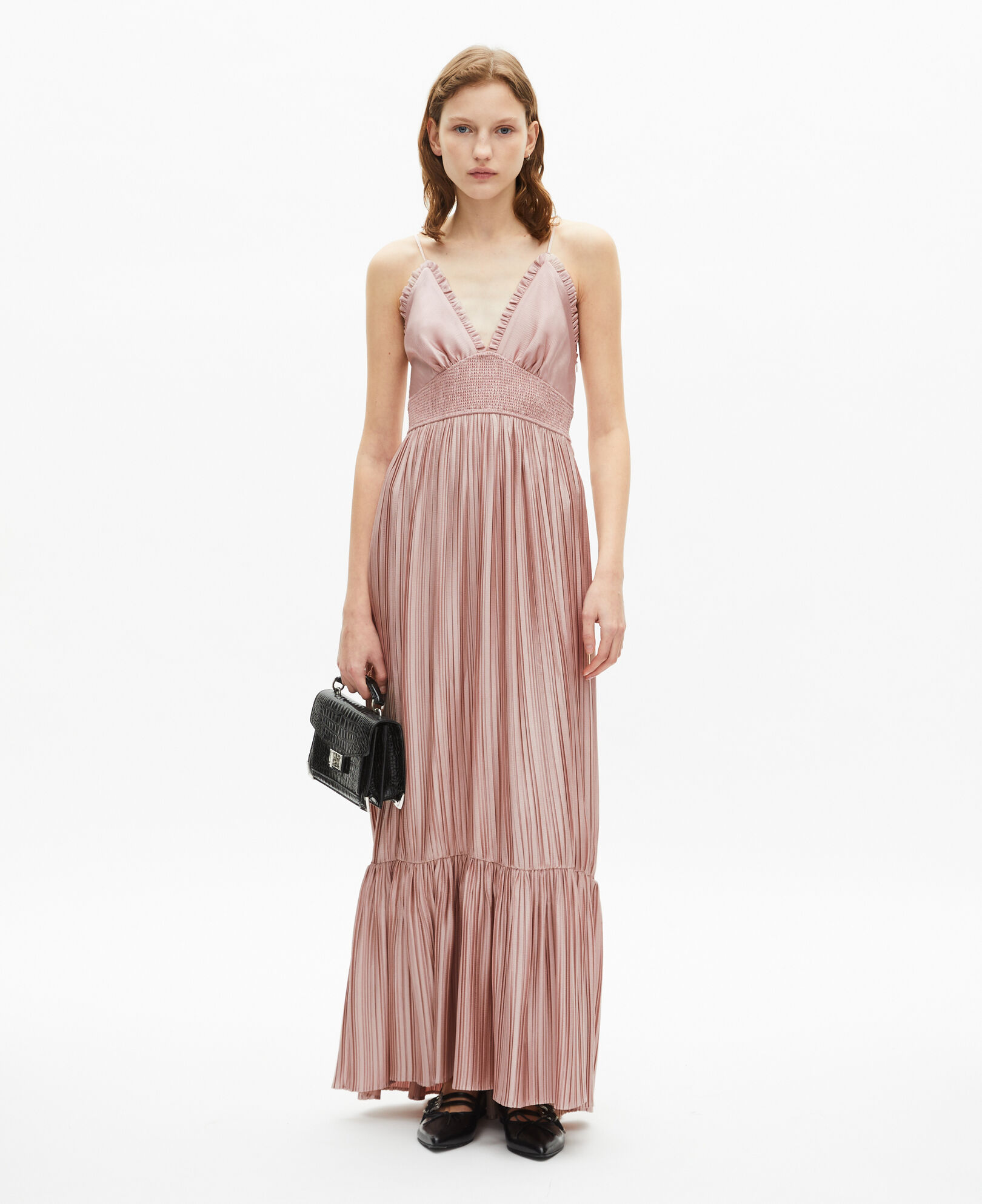 The Kooples WOMEN LILA long pink dress