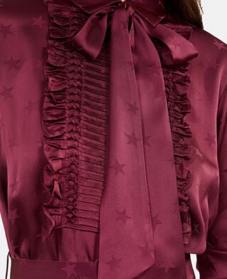 The Kooples F BURGUNDY burgundy jacquard short dress