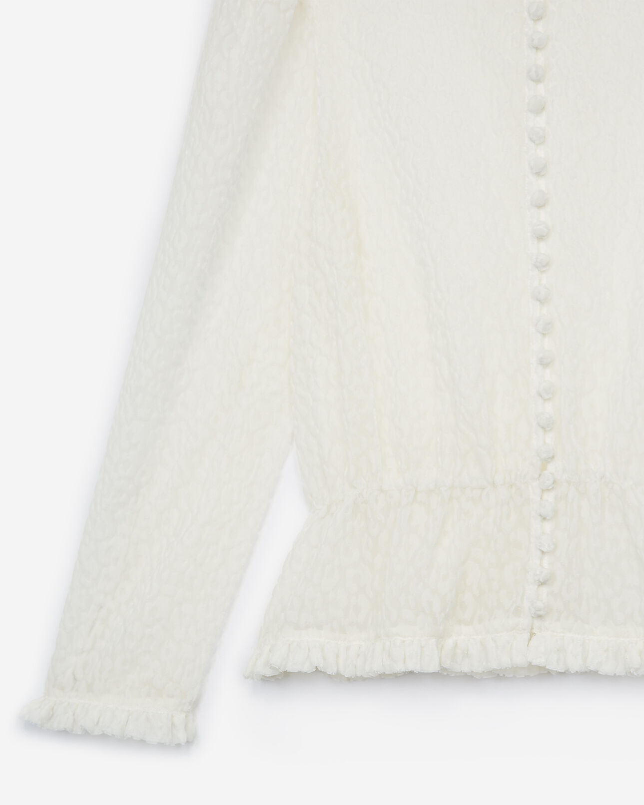 The Kooples WOMEN WHITE white shirt with leopard print and peplum