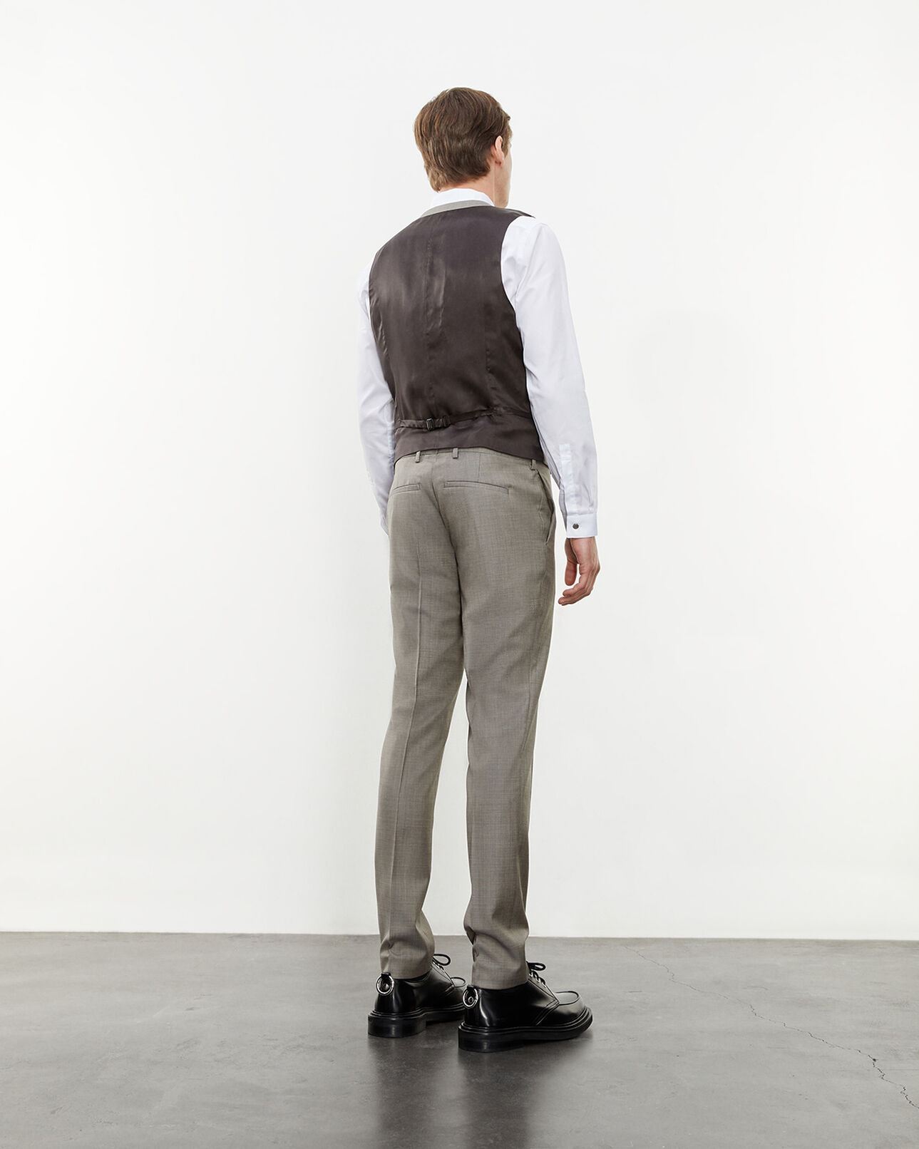 The Kooples MEN BEIGE beige waistcoat in wool with buttons