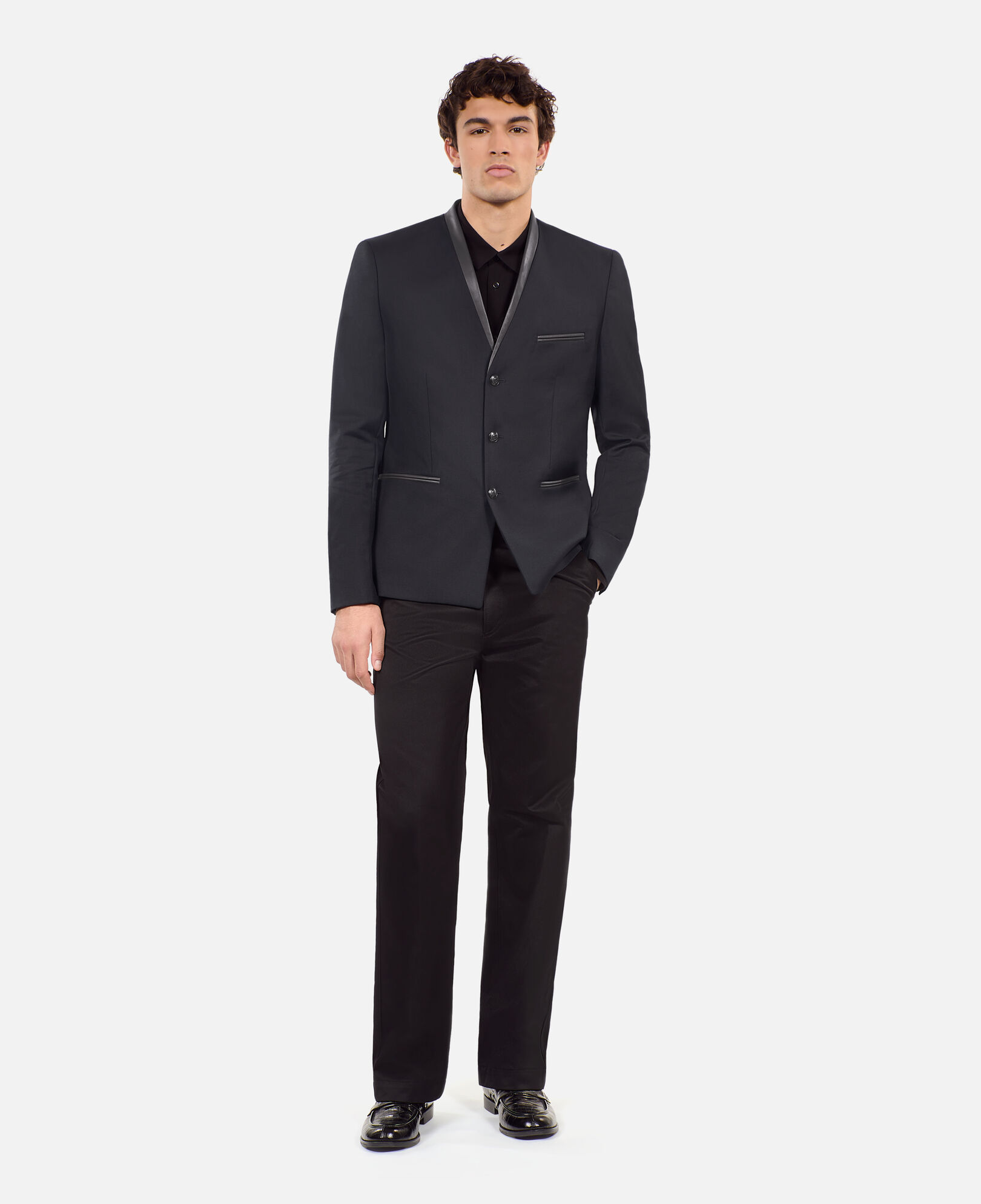 The Kooples HOMME BLACK blazer en laine noir