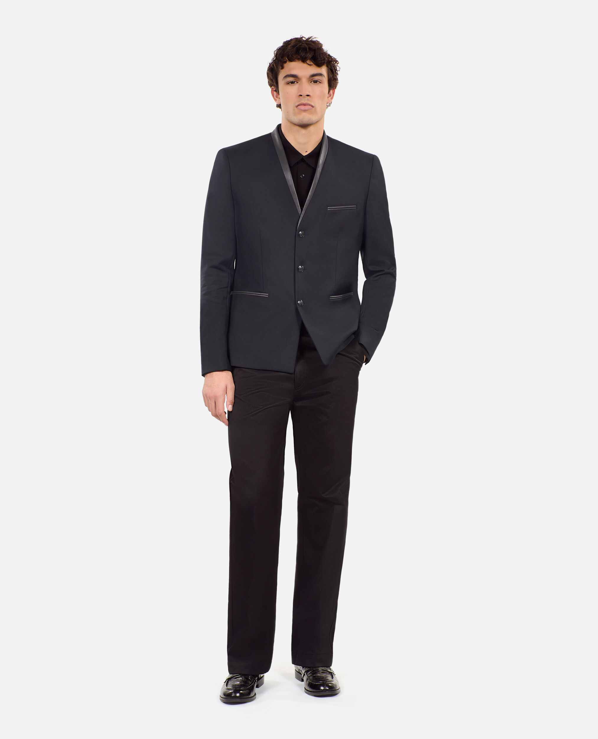 Blazer en laine noir, BLACK, hi-res image number null